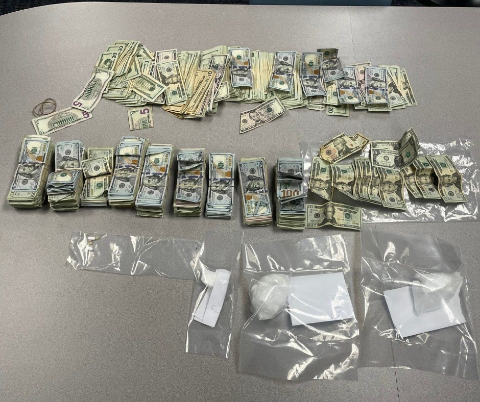May be an image of money and text