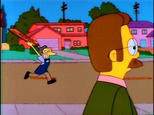 Classic Simpsons Reviews: The “board with a nail in it” is some of the best  satire I've ever seen. – Radicus Rants