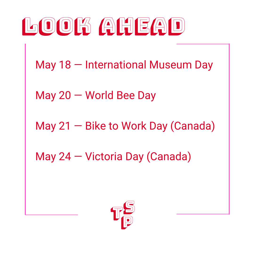 List of upcoming events for the week of May 17th