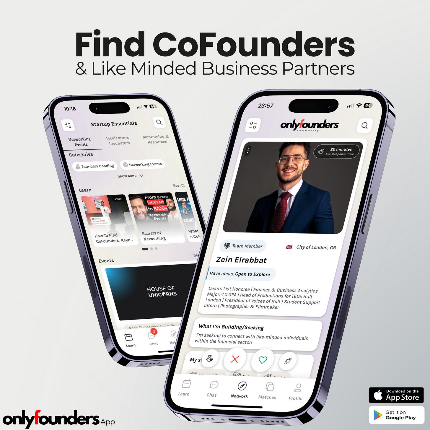OnlyFounders App, the App that Helps Founders Find Compatible CoFounders OnlyFounders App, the App that Helps Founders Find Compatible CoFounders