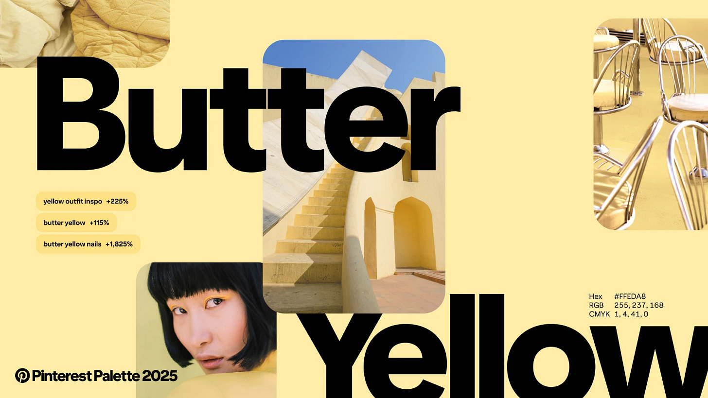 From butter yellow to cherry red: Meet the 2025 Pinterest Palette |  Pinterest Newsroom