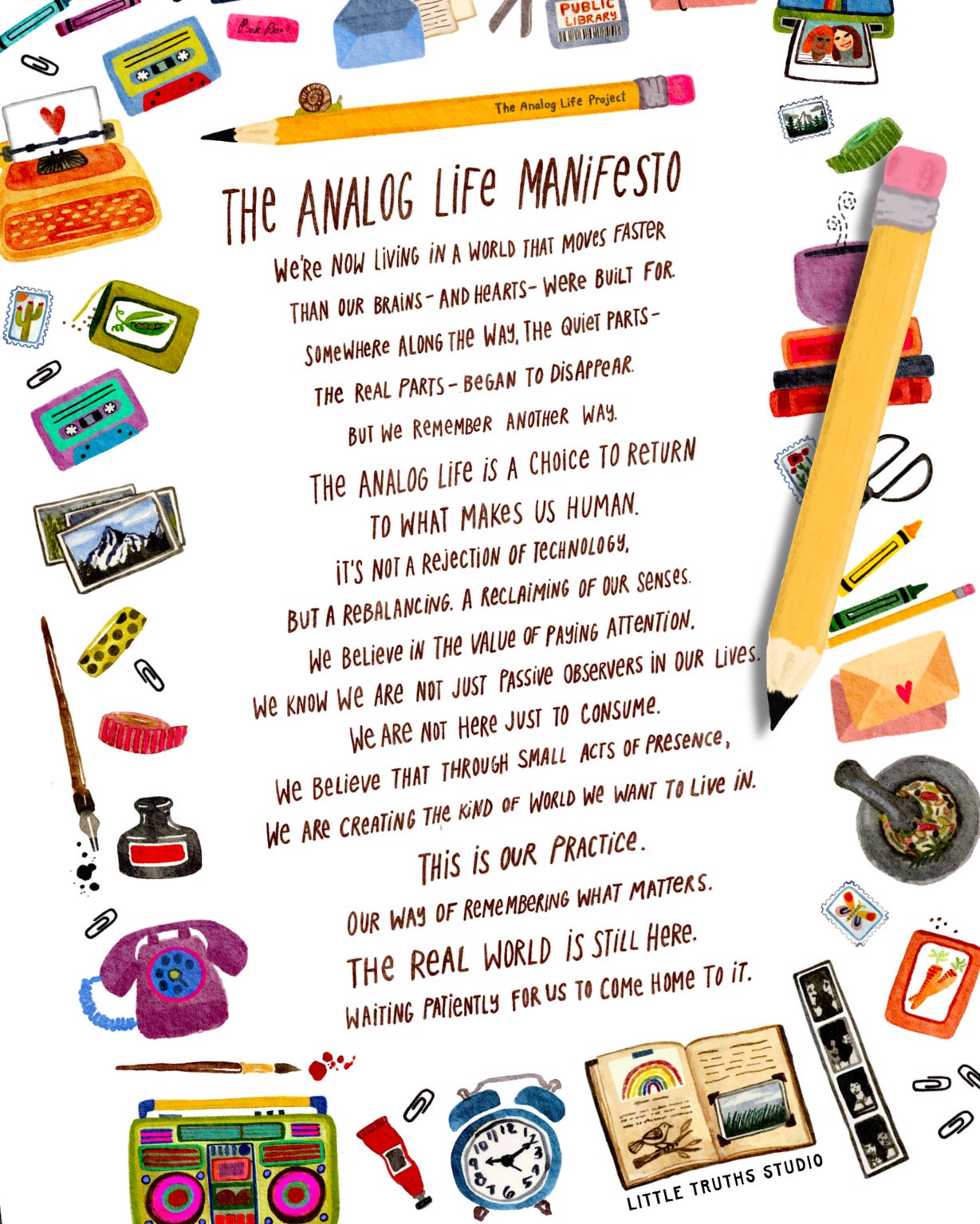 the analog life project art print by little truths studio