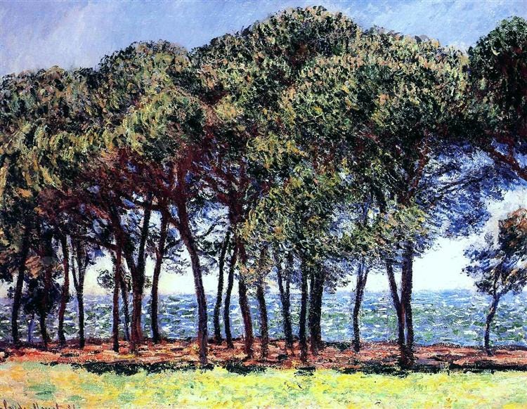 Pine Trees, Cap d'Antibes, 1888 - Claude Monet - WikiArt.org