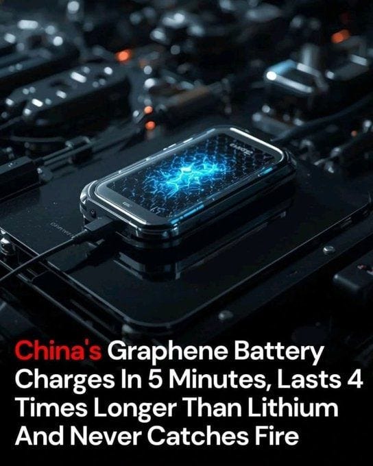 La batería de grafeno china se carga en 5 minutos, tiene una vida útil cuatro veces mayor que las baterías de litio y es ignífuga.
