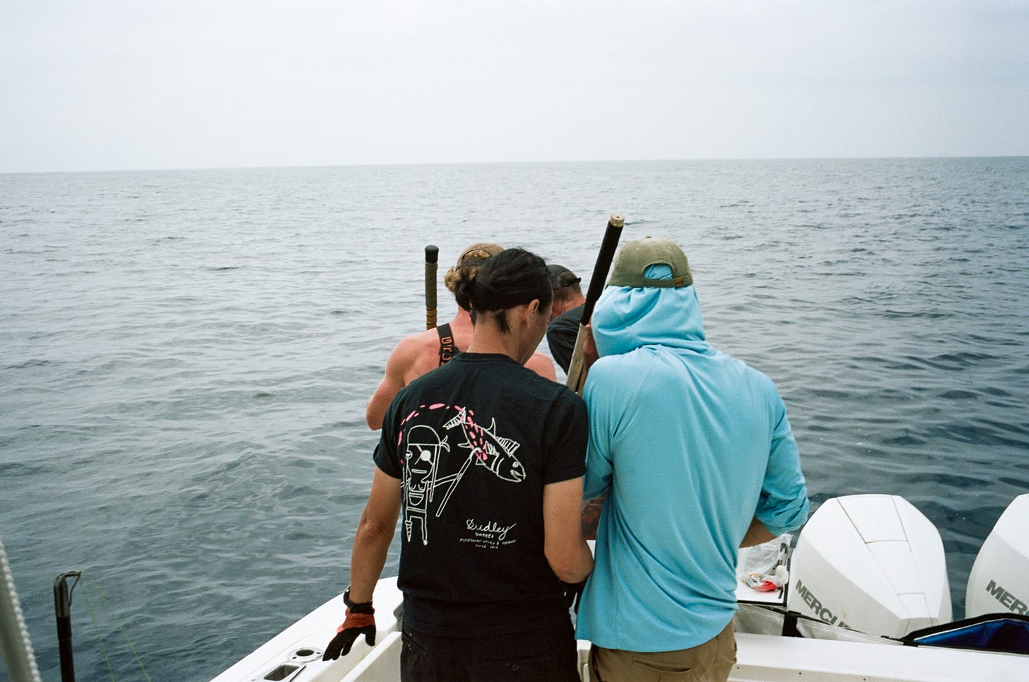 Bailey Raith, Conner Mitchell, Danny Miller, and Junya Yamasaki go fishing for bluefin tuna
