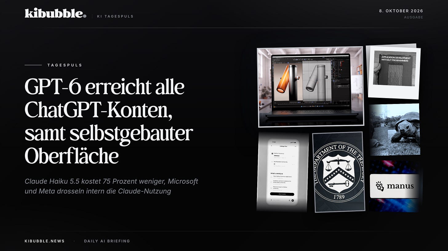 GPT-6 für alle: ChatGPT baut die Oberfläche jetzt selbst GPT-6 für alle: ChatGPT baut die Oberfläche jetzt selbst