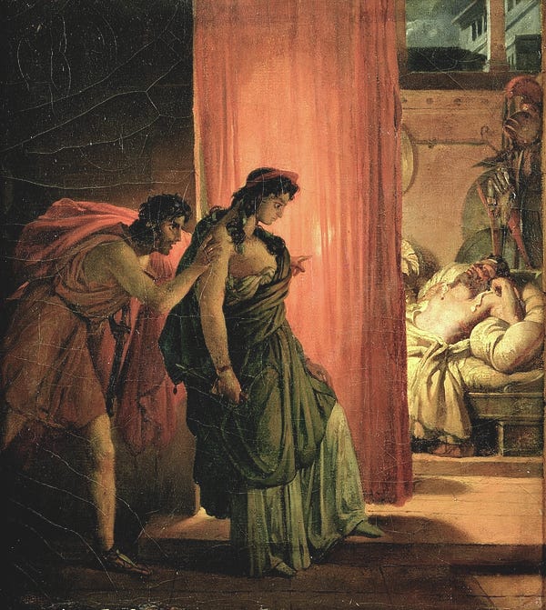 Clytemnestra, C.1817 Tapestry by Baron Pierre-narcisse Guerin - Bridgeman  Prints