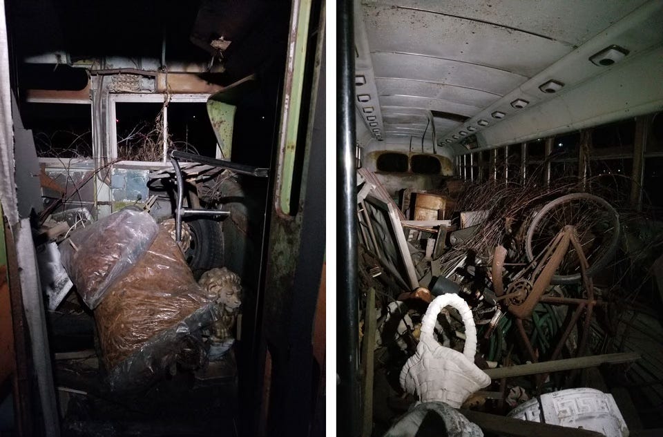 Inside the abandoned 1948 General Motors “Old Look” coach bus