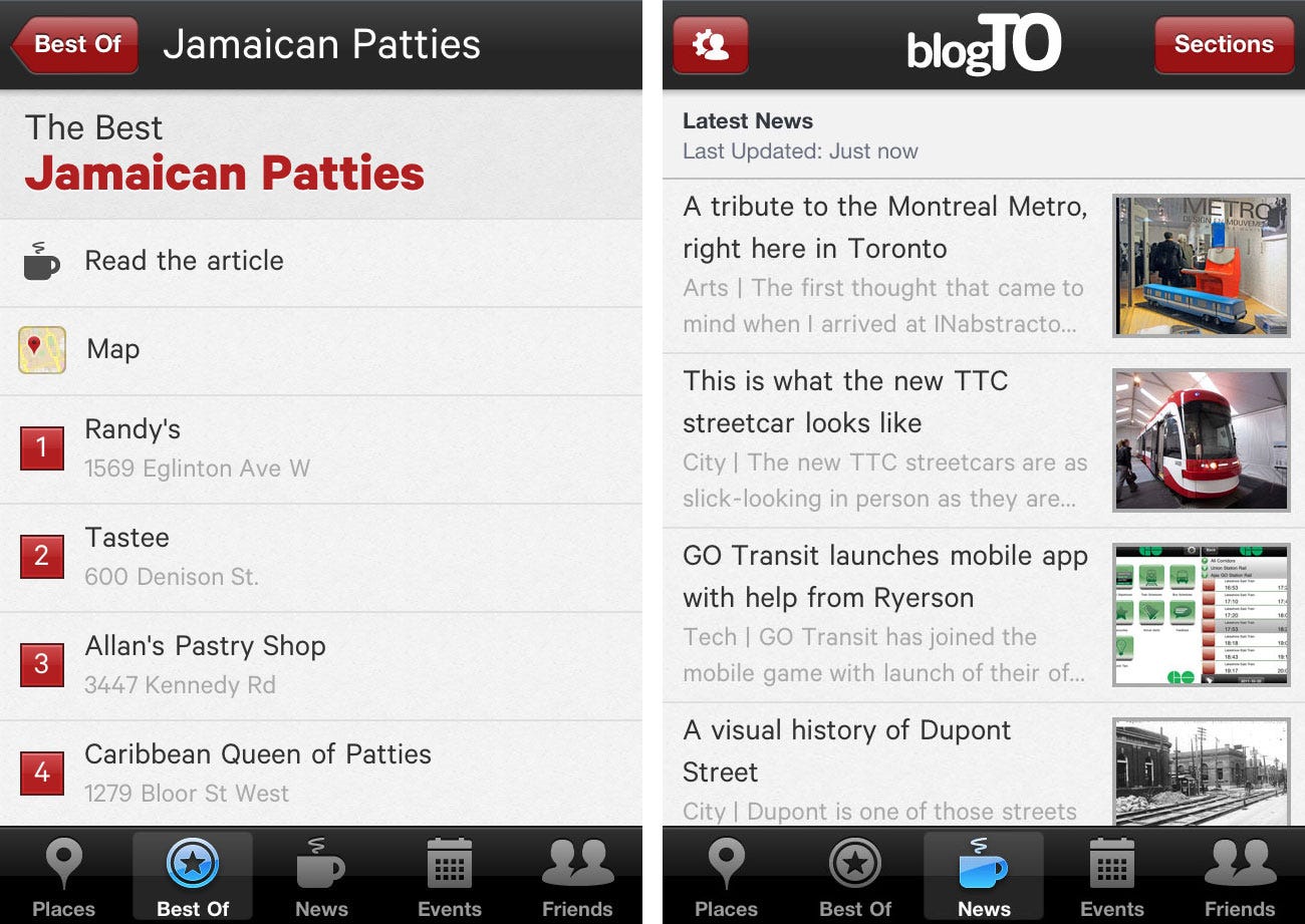 blogTO iphone app