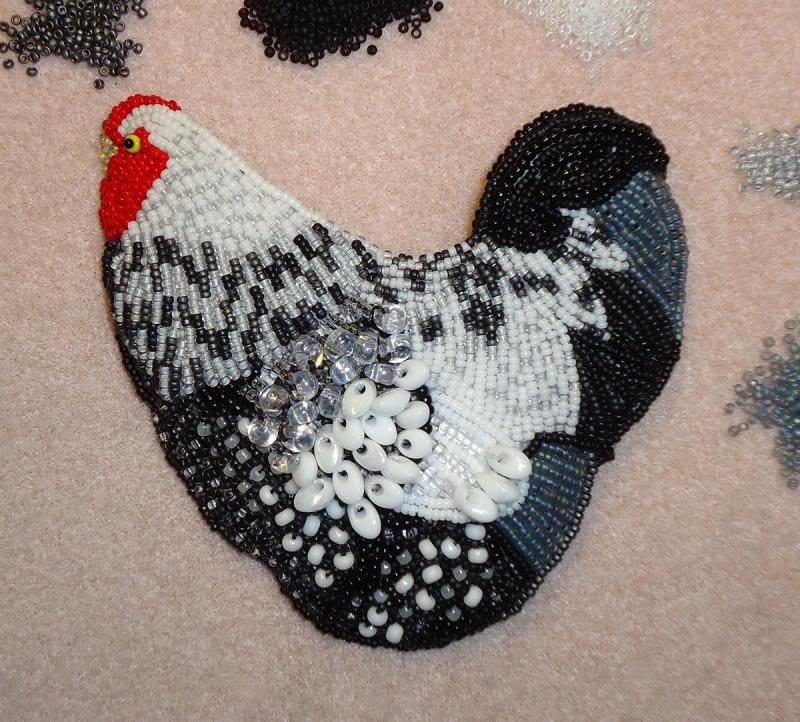 beaded wyandotte rooster hen painting seed beads magatamas bead embroidery etsy beadwork beaded wyandotte rooster hen painting seed beads magatamas bead embroidery etsy beadwork