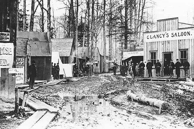 Skagway, Alaska during the gold rush in the late 1800s.