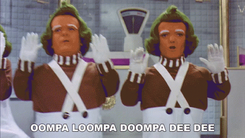 Oompa Loompa Doompa Dee Dee Willy Wonka And The Chocolate Factory GIF - Oompa  Loompa Doompa Dee Dee Willy Wonka And The Chocolate Factory Singing -  Discover & Share GIFs