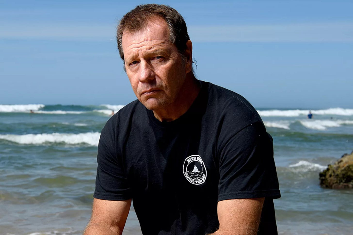 Dave Pearson, an Australian shark attack survivor Dave Pearson, an Australian shark attack survivor