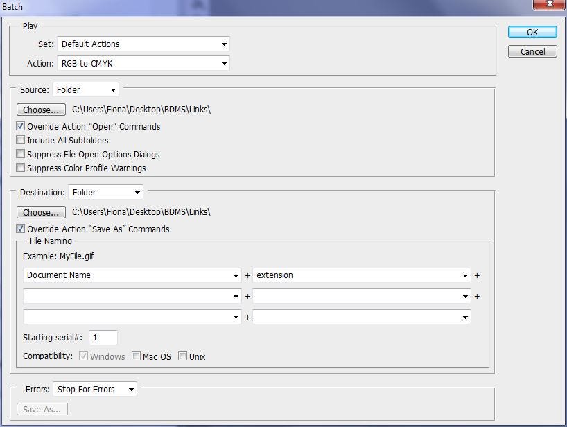 Batch processing to convert multiple images to CMYK in Photoshop Batch processing to convert multiple images to CMYK in Photoshop