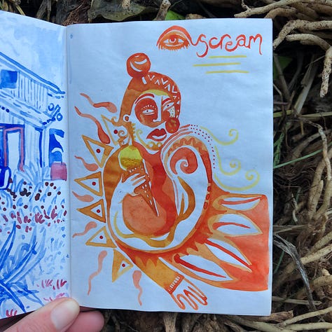 Garden sketches in Uluwatu - Bali.
