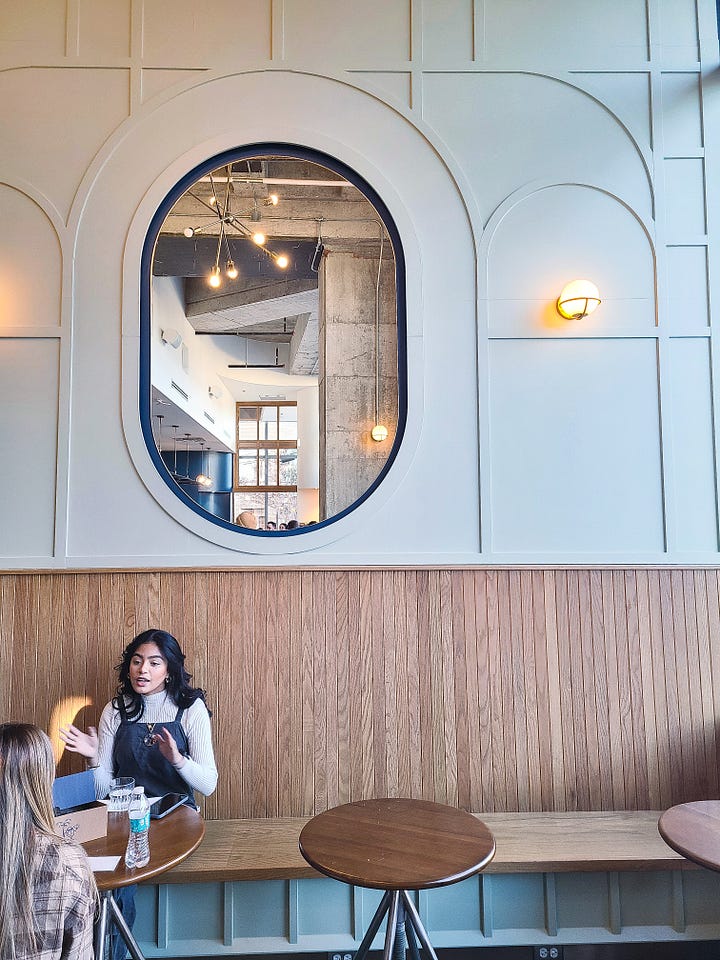 The Salty Donut's interior dining spaces