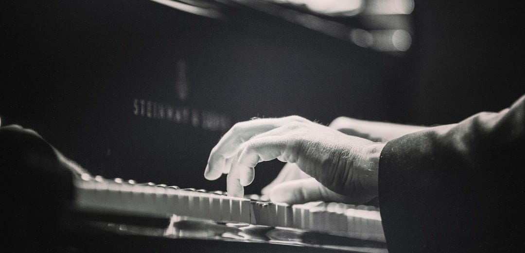 person playing piano