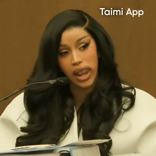 Cardi B in court licking her lips