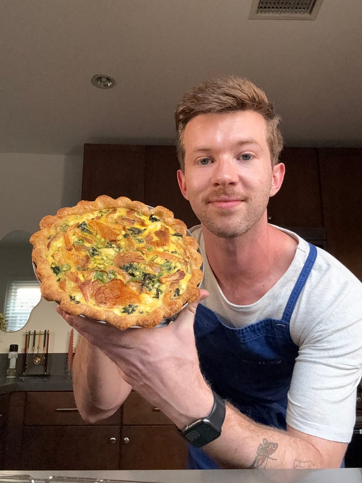oyster mushroom quiche
