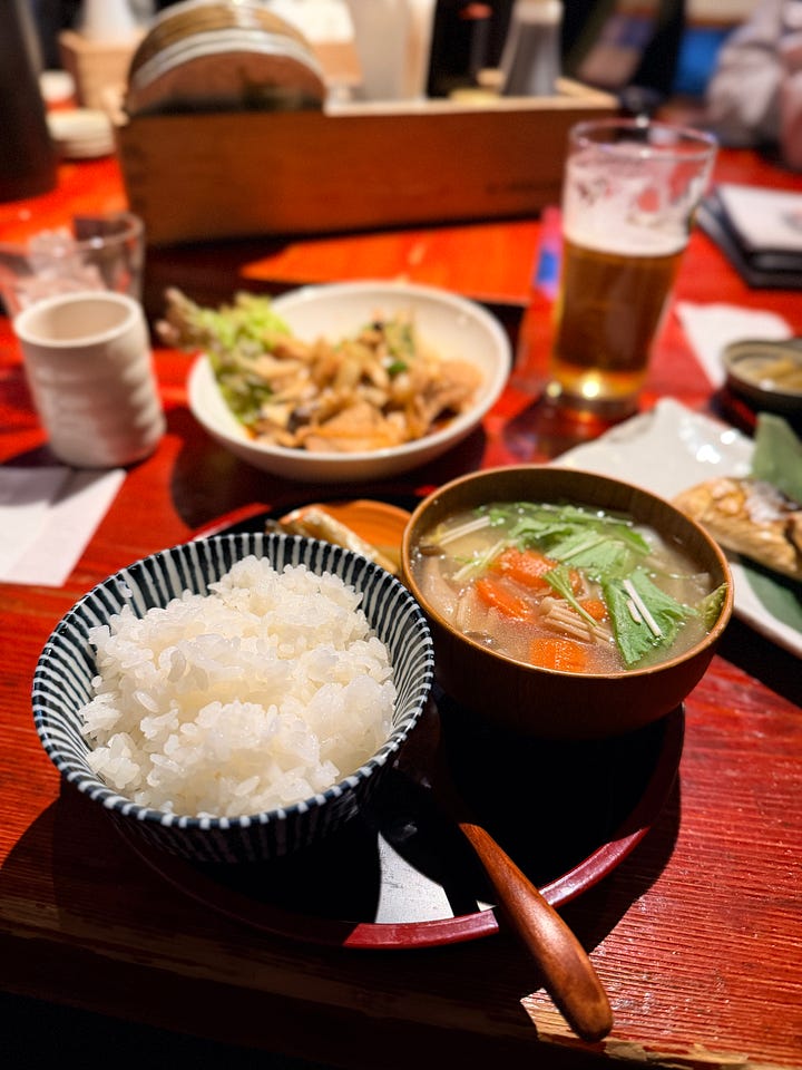 Ohyokkuri's saba shio and oyuokkuri set