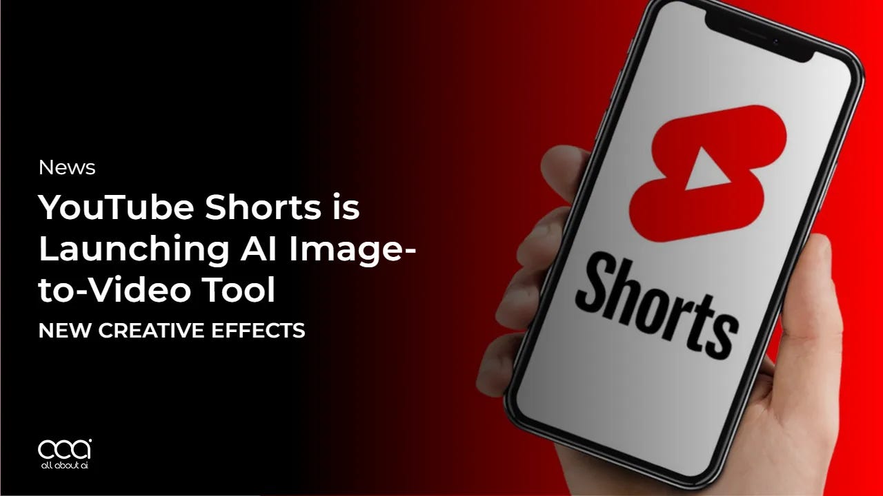 YouTube Shorts is Launching AI Image-to-Video Tool, New Creative Effects