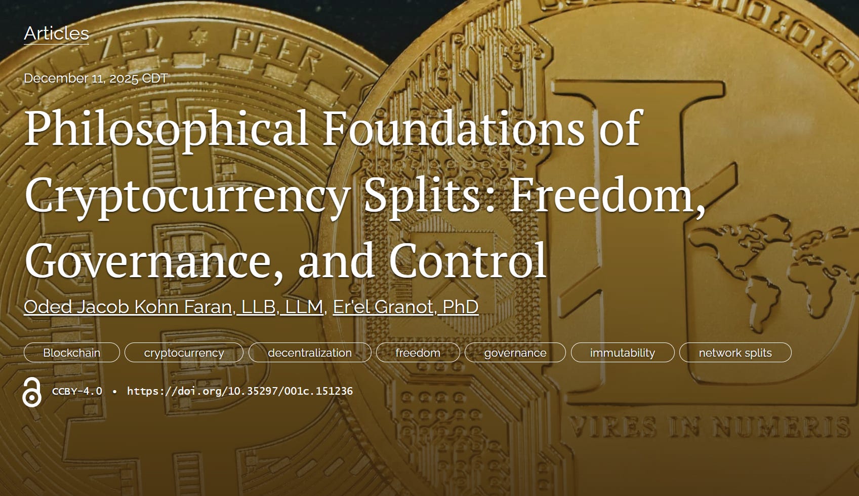 Freedom, Authority, and the Logic of Crypto Networks