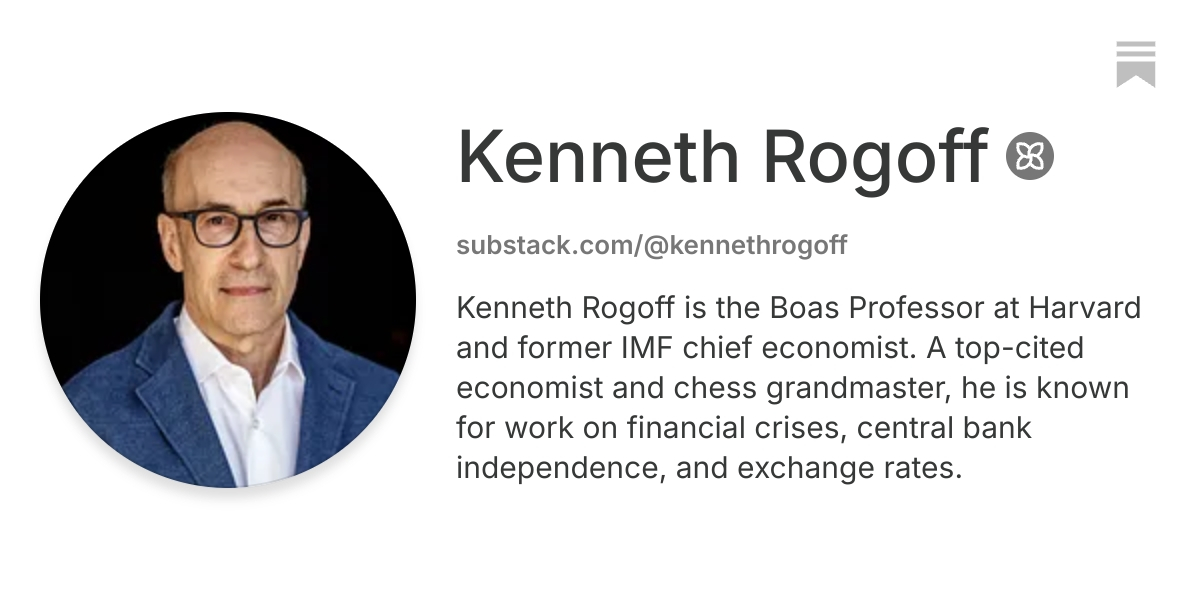 Kenneth Rogoff | Substack