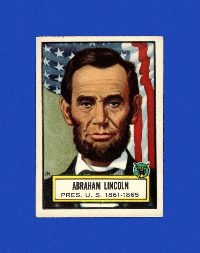 Abraham Lincoln 1952 Topps Look 'N See
