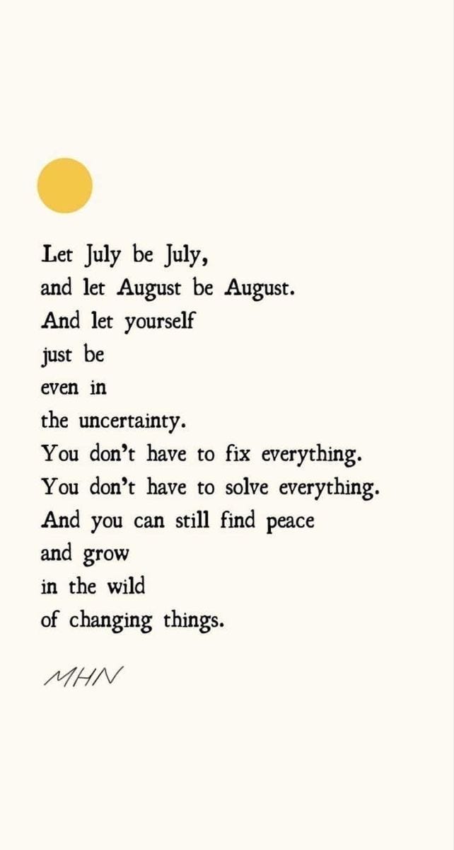 This may contain: a poem written in black and white with an orange dot on the top of it