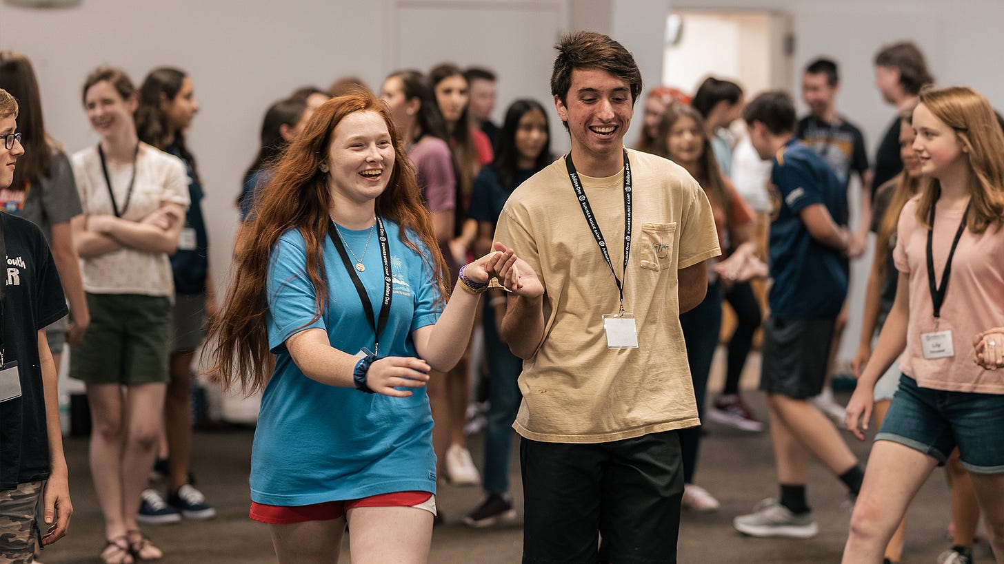 Senior High Folk dancing at 2022 Jubilate Deo Summer Music Camp Senior High Folk dancing at 2022 Jubilate Deo Summer Music Camp