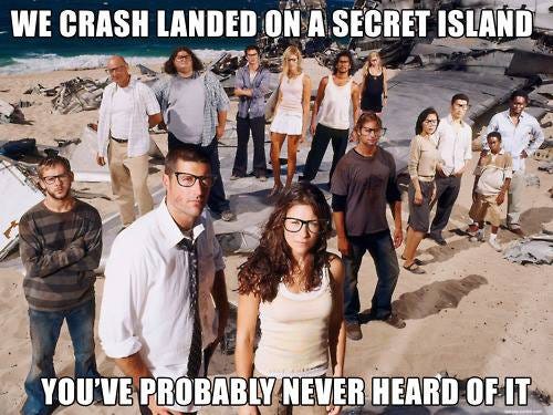 Lost meme hipster castaways on Bingeclock