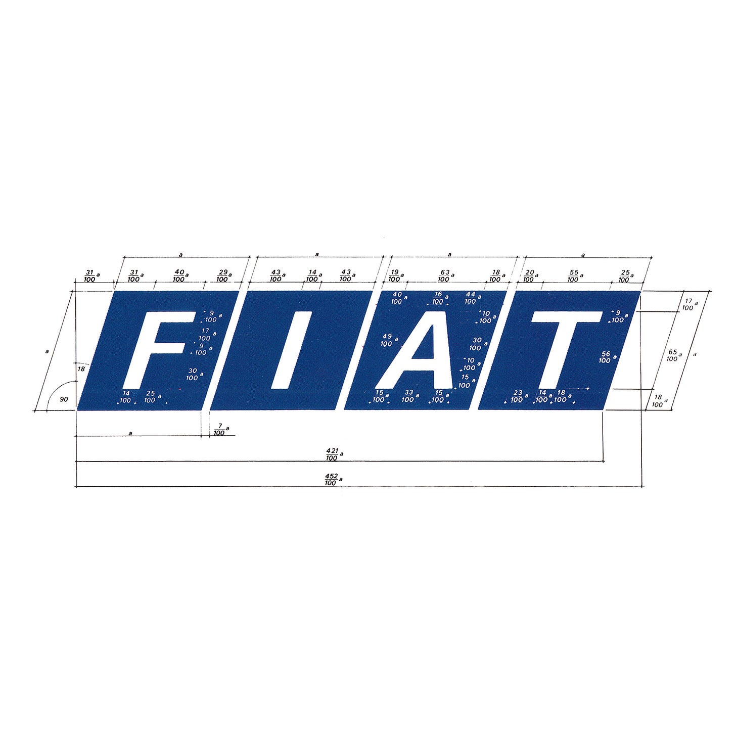 FIAT logo design, Armin Vogt, 1968, LogoArchive, Logo Histories