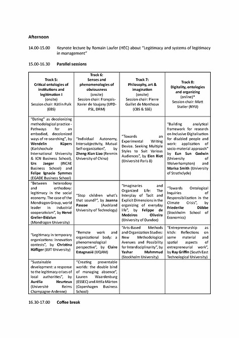 Workshop schedule and speaker bios