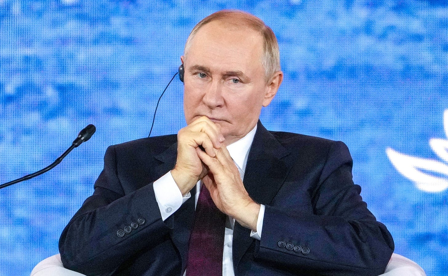 Putin at the plenary session of the 10th Eastern Economic Forum September 5, 2025 Russky Island, Primorye Territory (The Russian Presidential Press and Information Office / kermlin.ru).