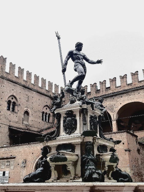 la fontana del Gigante in Piazza Maggiore a Bologna