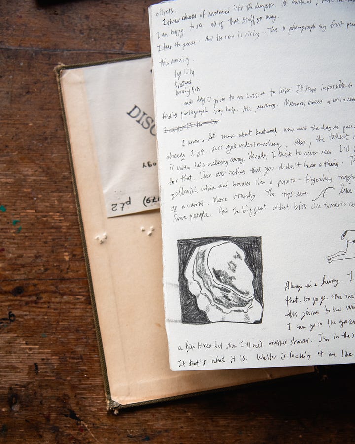 Bookbinding journal art sketch book with antique materials and drawings