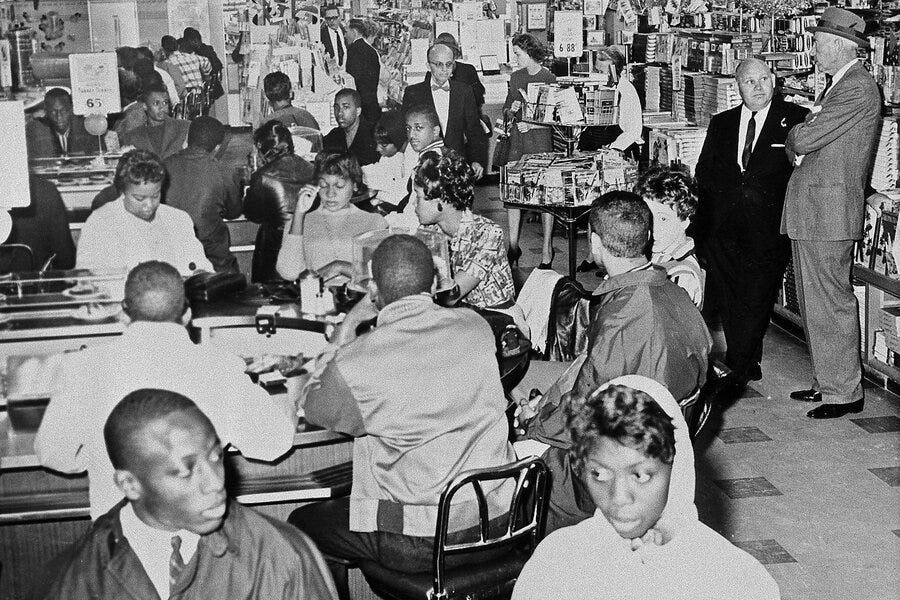 65 years ago, sit-ins were born. Has their time come again?