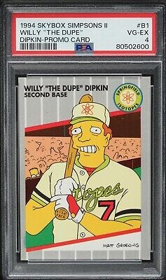 WILLY 'THE DUPE' DIPKIN 1994 SKYBOX SIMPSONS II #B1 'FISH FACE' Promo Card  PSA 4 | eBay