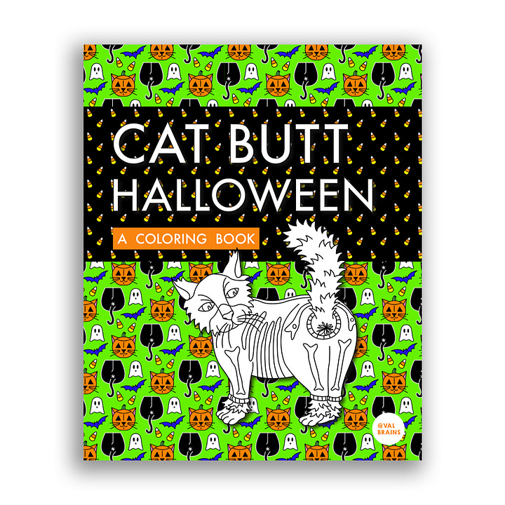 Cat Butt Halloween and Cat Butts In Love Coloring Books