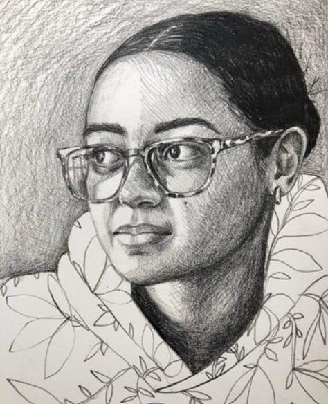 Multimedia hand painted portraits