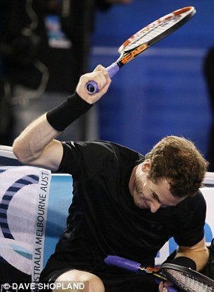 andy murray breaks tennis racquet after beatdown by novak djokovac 2015 andy murray breaks tennis racquet after beatdown by novak djokovac 2015