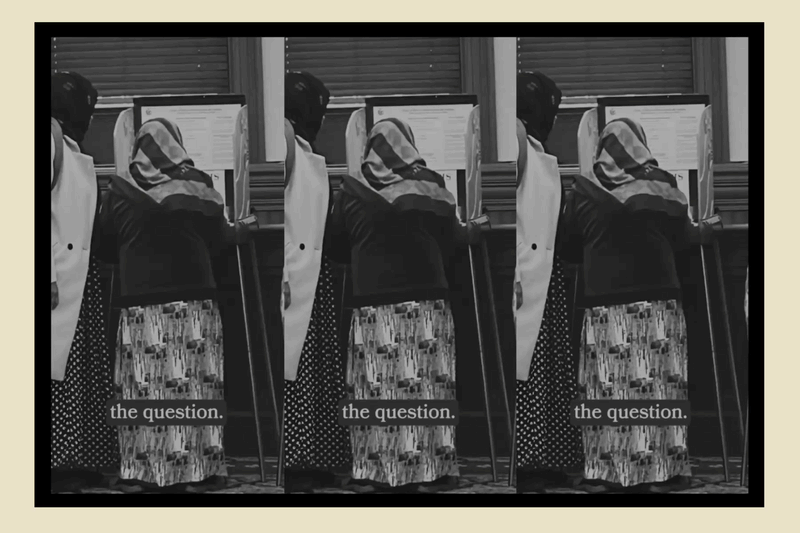 A looping GIF taken from a video of Jon Fetherton accusing Somali-Americans of voter fraud. 