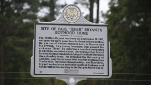 Paul ‘Bear’ Bryant Historical Marker Dedicated in New Edinburg (AR) Paul ‘Bear’ Bryant Historical Marker Dedicated in New Edinburg (AR)