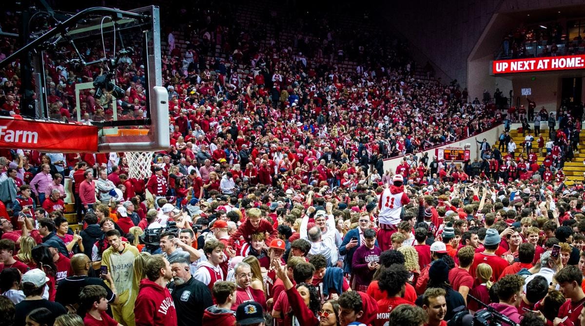 Blue bloods don't storm the court': Twitter sounds off on IU fans after win  over Purdue