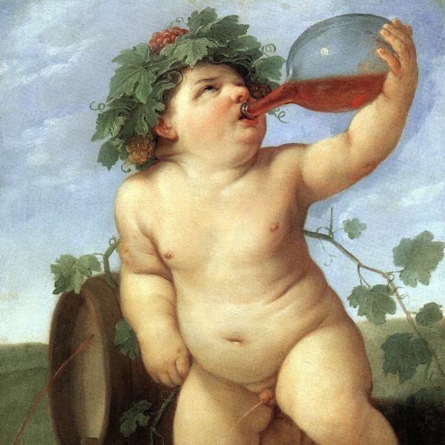Michelangelo’s Half-Full Glass (of Wine)
