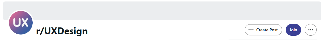 Banner of the r/UXDesign subreddit on Reddit, focused on user experience design.