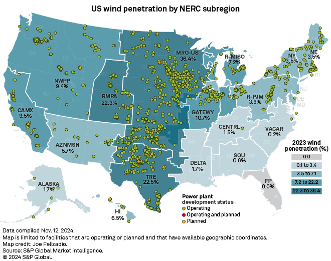 A map of the united states with green and blue colors

Description automatically generated