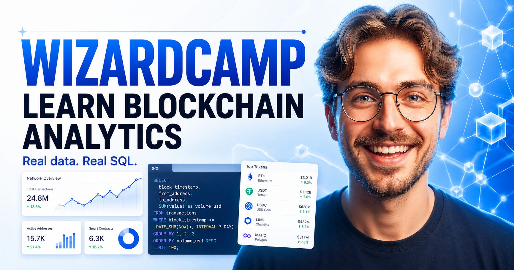 I built the Duolingo of blockchain analytics - Vincent's Data Lens