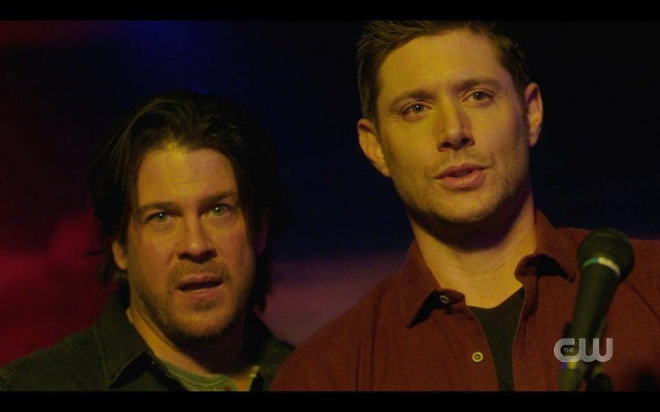 Jensen Ackles arms up with Christian Kane for Supernatural 2019 Jensen Ackles arms up with Christian Kane for Supernatural 2019