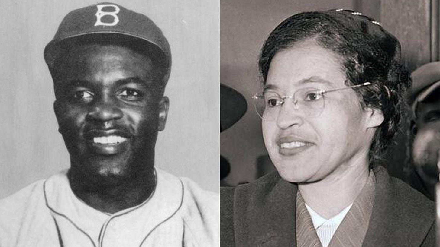 Jackie Robinson and Rosa Parks